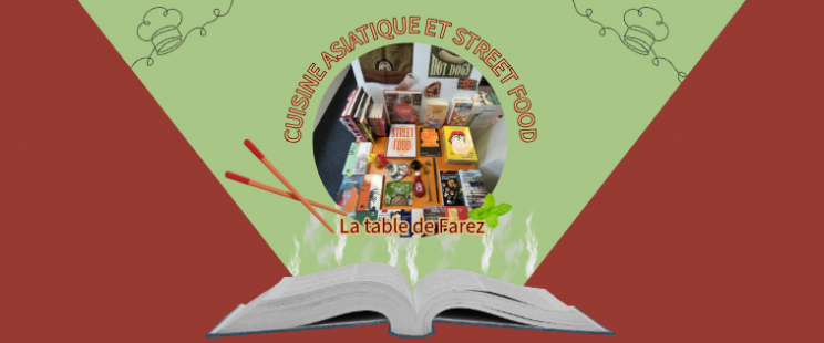 nourriture qui sort d'un livre