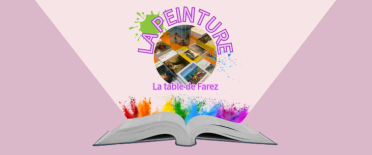 peinture qui sort d'un livre