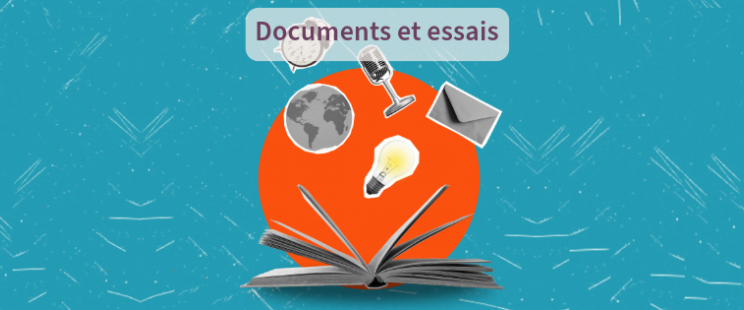 Une livre qui s'ouvre sur plusieurs éléments comme un globe, une ampoule ou encore un micro