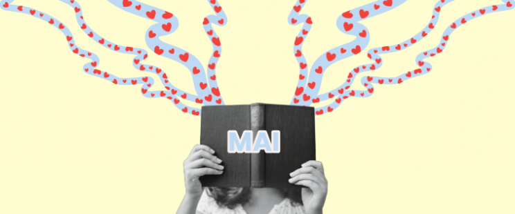 coeurs qui sortent d'un livre